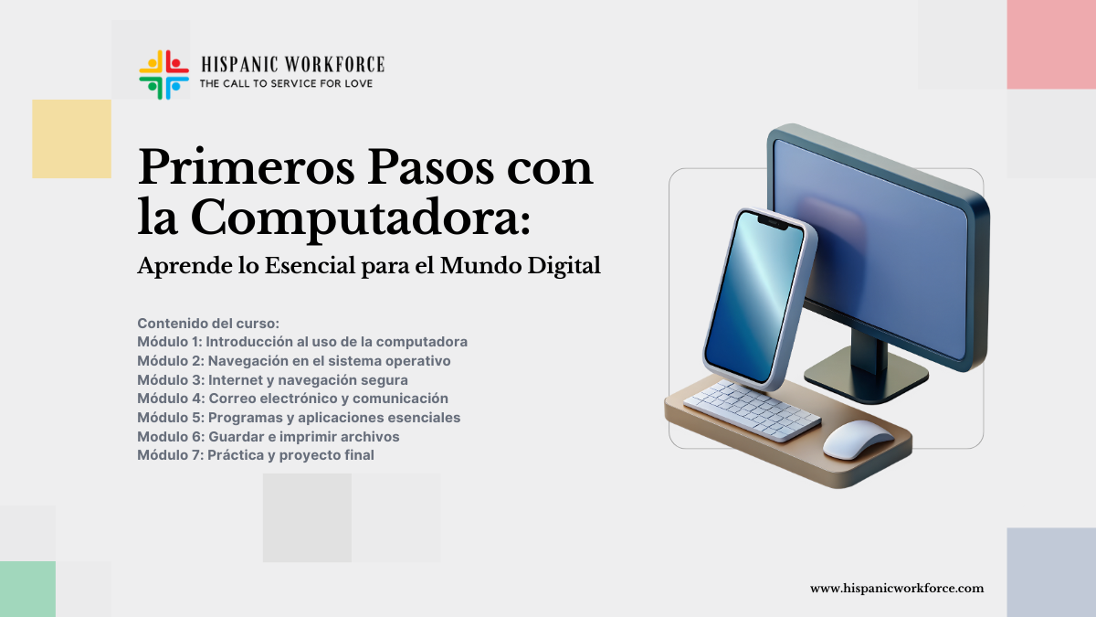 "Primeros Pasos con la Computadora: Aprende lo Esencial para el Mundo Digital"